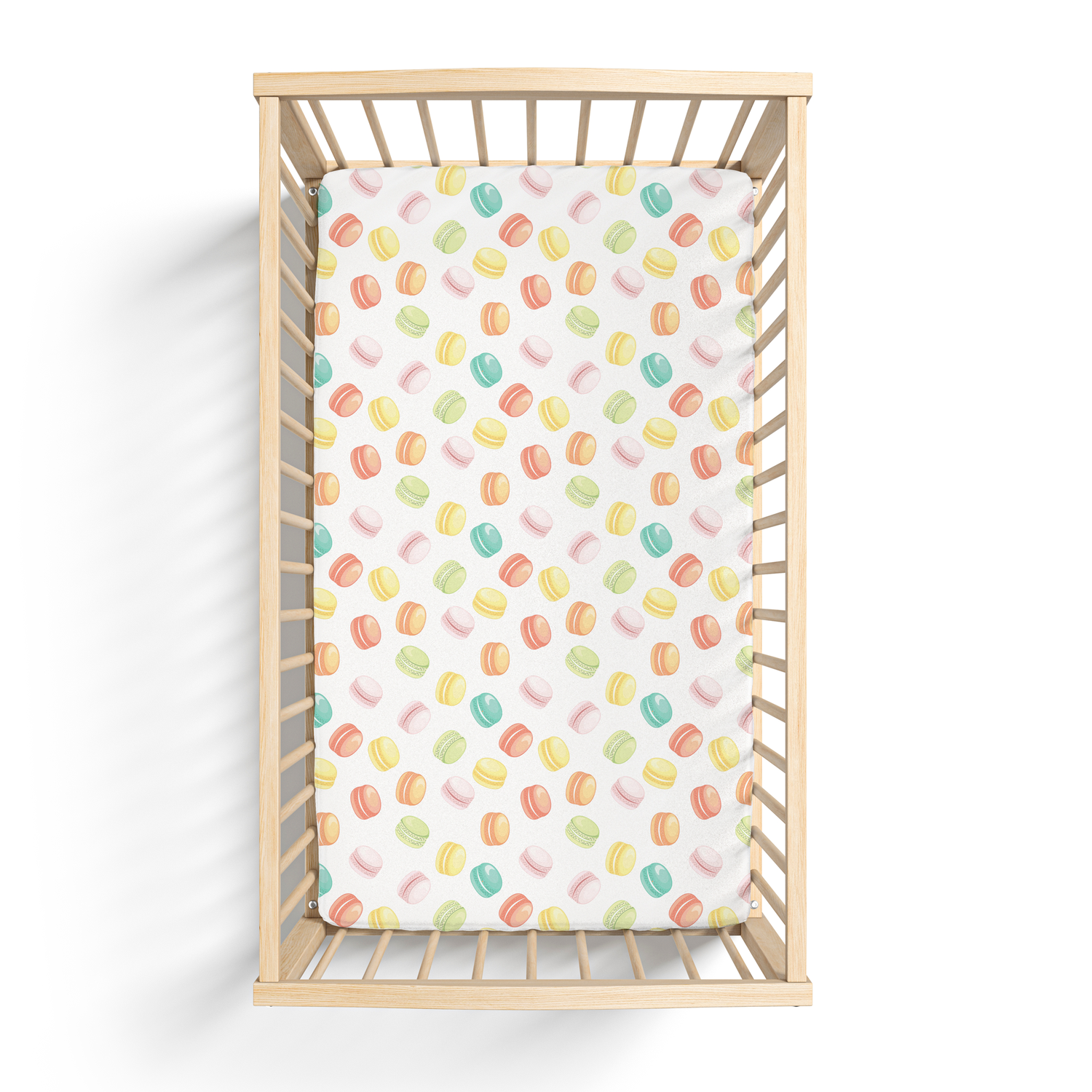 Sweet Macarons Crib Sheet - Lindsay Ann Artistry