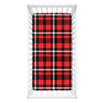 Red Plaid Jersey Knit Crib Sheets, Lodge Nursery, Lumberjack Nursery Theme - Lindsay Ann Artistry