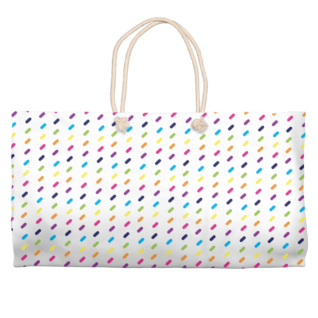 Rainbow Sprinkles Summer Weekender Tote - Lindsay Ann Artistry