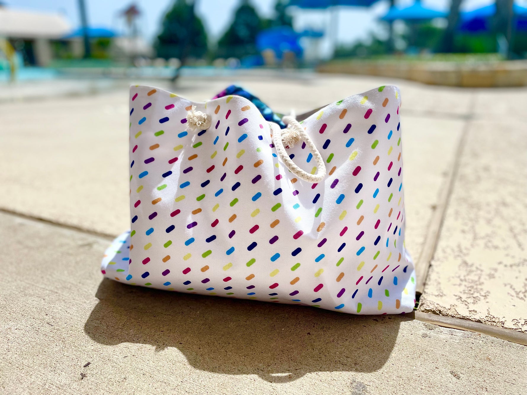 Rainbow Sprinkles Summer Weekender Tote - Lindsay Ann Artistry